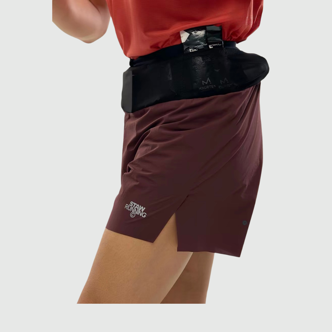 1 Quần short STAW chạy bộ tích hợp đai hông, co giãn 4 chiều, chống bám nước - 26SADK010 - Ảnh 1